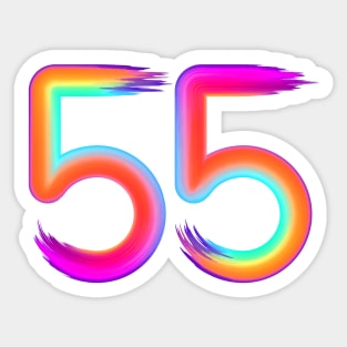 brushed 55 Sticker